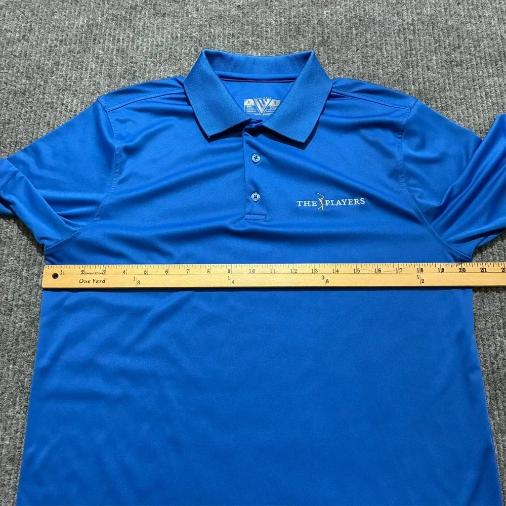 Levelwear The Players Mens Polo Shirt Size M Blue Modern Fit Short Sleeve‎